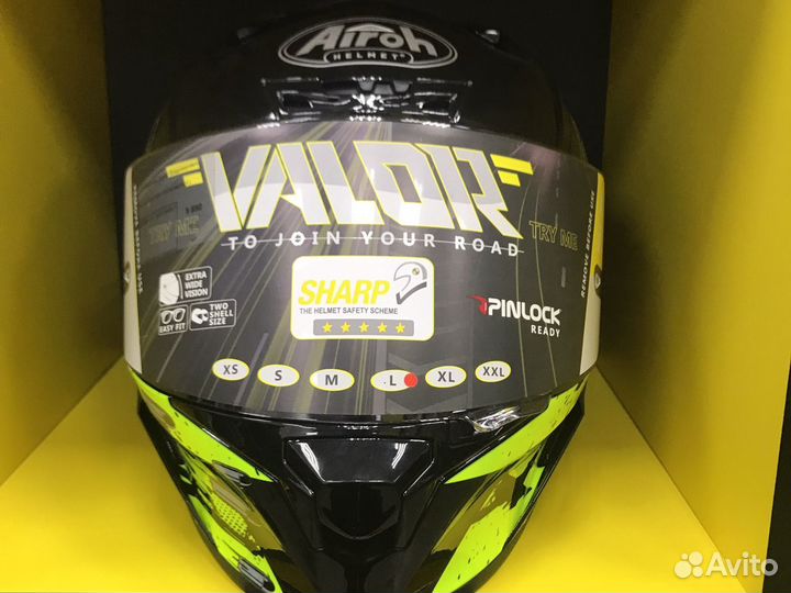 Шлем Airoh Valor Acuna желтый L