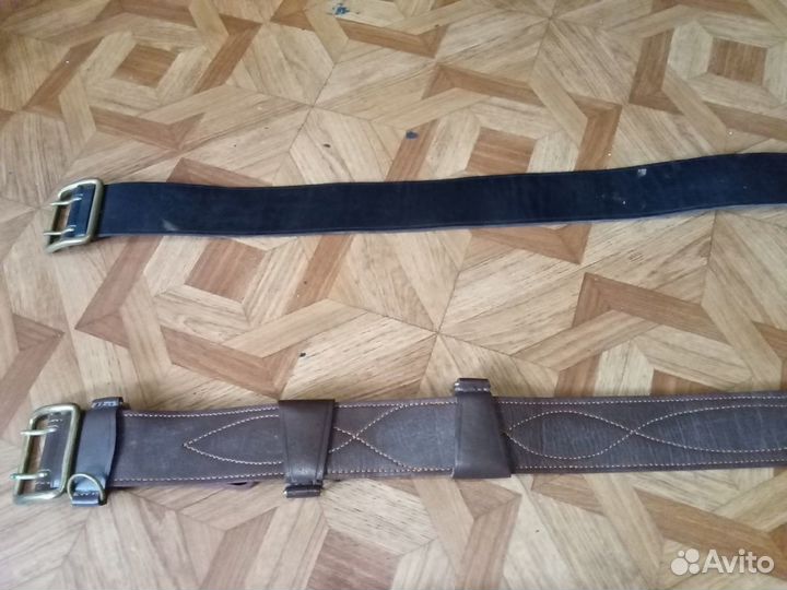 Ремень кожаный (офицерский, солдатский, СССР)