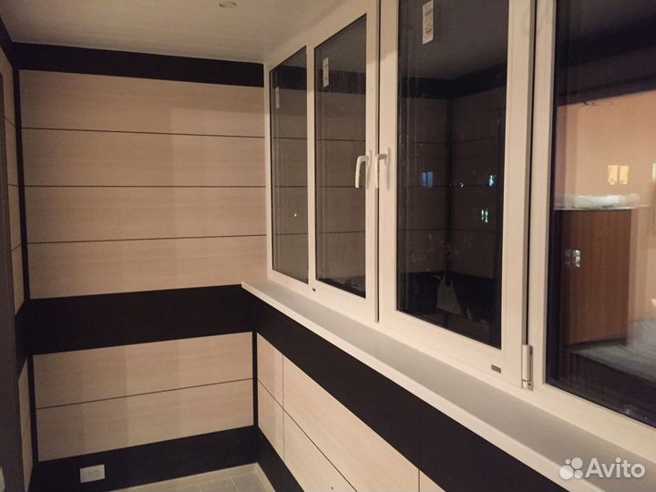 Балконы-остекление,отделка,мебель