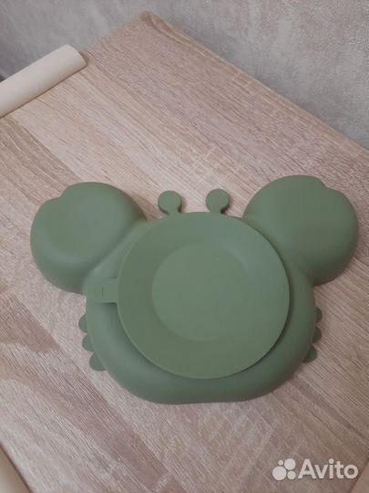 Тарелка детская на присоске крабик