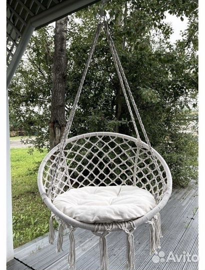 Садовая качели с подушкой/ Гамак / Новая
