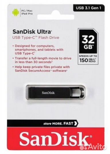USB Type-C флешка SanDisk Ultra 32 GB