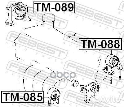 Подушка двигателя перед лев TM-085 TM085 Fe