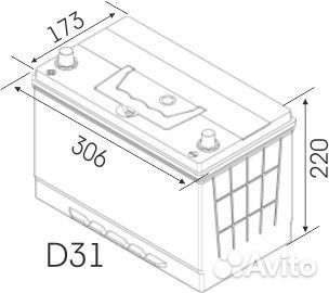 Доставка Акб 100ач Bars Asia (115D31L) Гарантия До