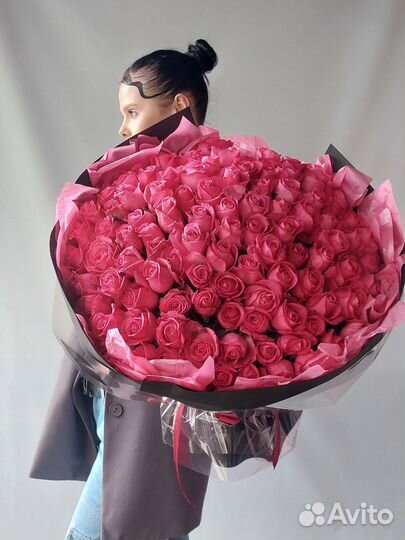 101 Роза Букет Роз Цветы Доставка Воронеж