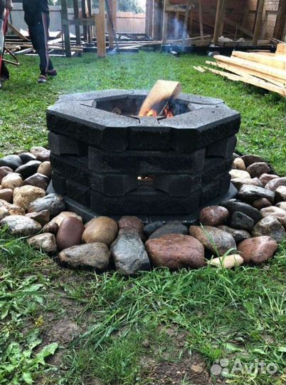 Костровая чаша из камня