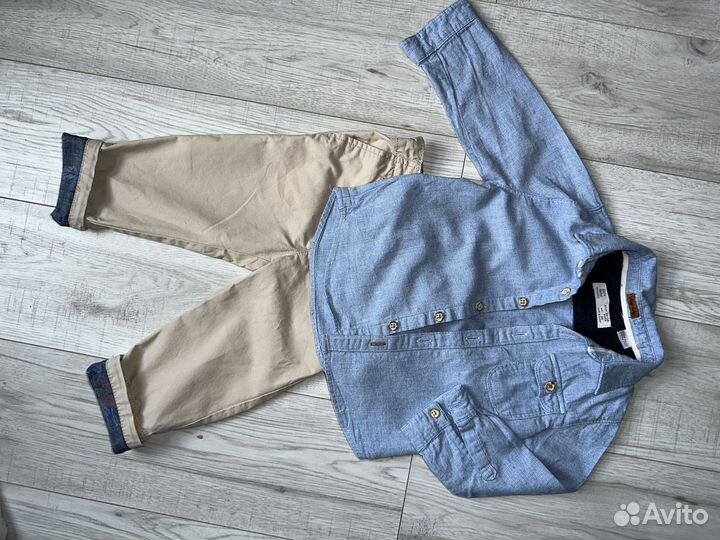 Рубашка zara детская лен