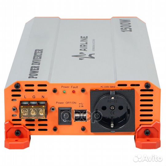 Инвертор 24В-220В, 1500 Вт API150010 airline