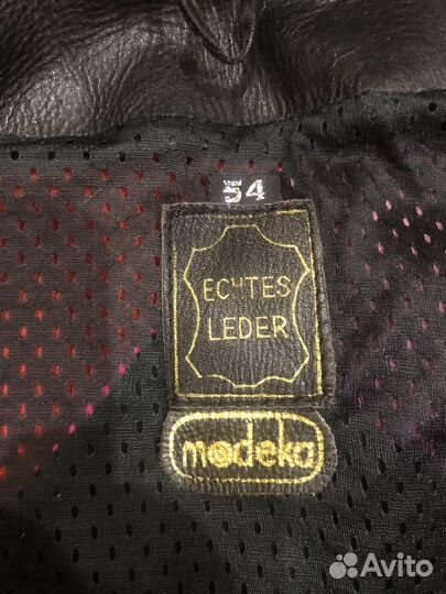 Мотокуртка кожаная мужская 54