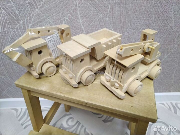 Игрушки из дерева, не крашеные 3шт