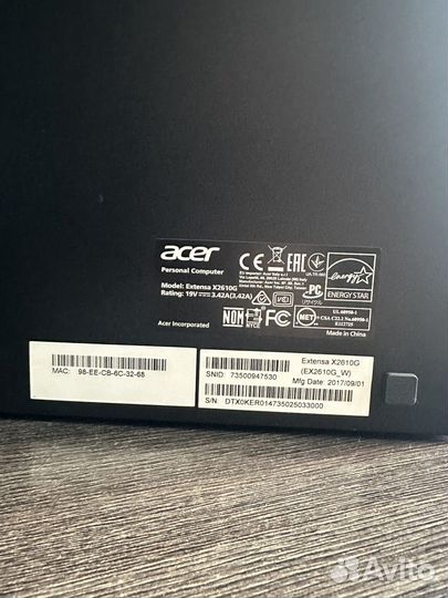 Персональный компьютер Acer Extensa X2610G