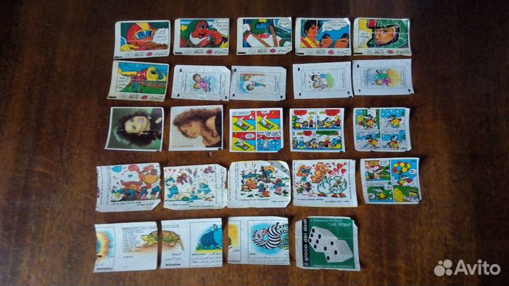 Вкладыши от жвачек 90 х