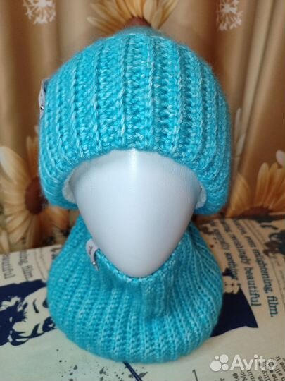 Шапочка весенняя. Комплект р. 50-54 и 56-58 р