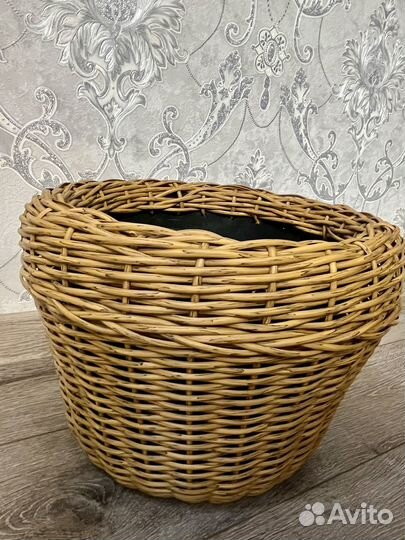 Кашпо из искусственной лозы ротанг, корзина