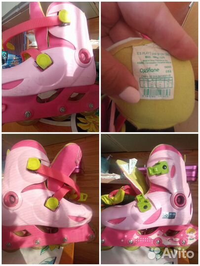 Роликовые коньки oxelo размер 30-32 (19-20 см