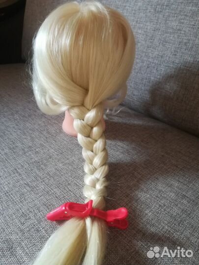 Учебная голова манекен с волосами натуральные 80