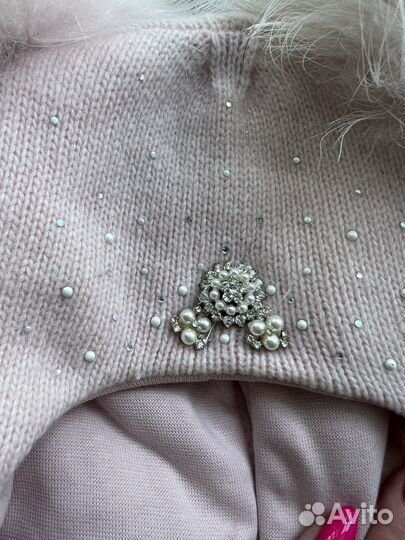 Шапка шлем для девочки зима