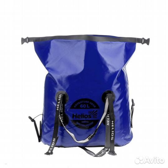 Гермосумка 60л (пвх, синий/черный) (HS-GS-60-BB) H