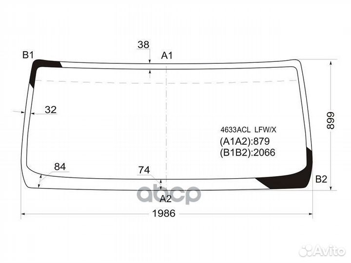 Стекло лобовое DAF LF 01/renault midlum 00-13