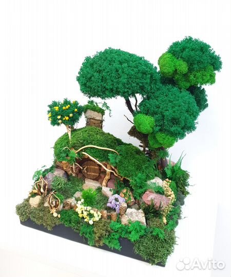 Миниатюра из стабилизированного мха