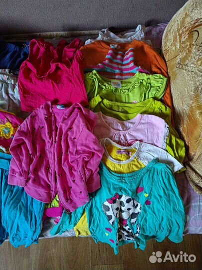 Вещи пакетомдля девочки с 68 по 110 размер