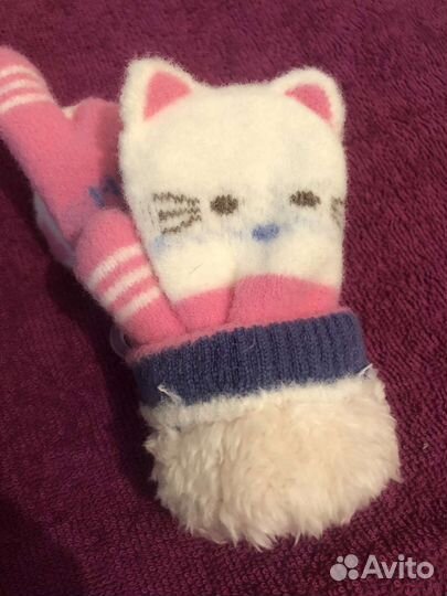 Шапки варежки для девочек