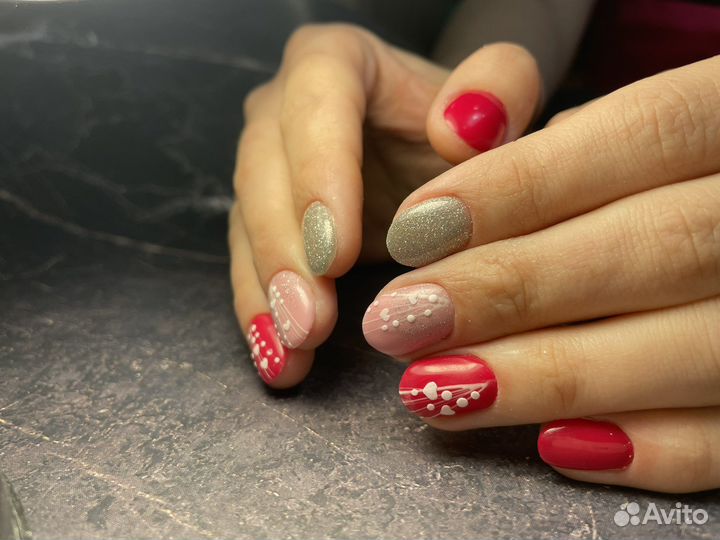 Комбинировнный маникюр