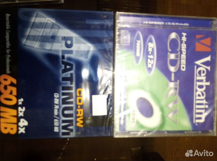 Диски чистые CD-RW, CD-R, коробки для DVD и CD