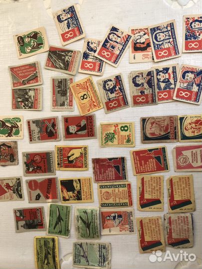 Коллекция этикеток от советских спичечных коробков