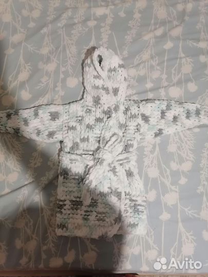 Халат из ализе пуффи файн на ребёнка