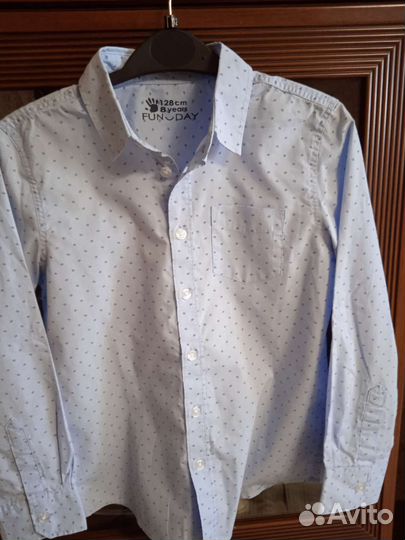 Рубашка школьная для мальчика 128