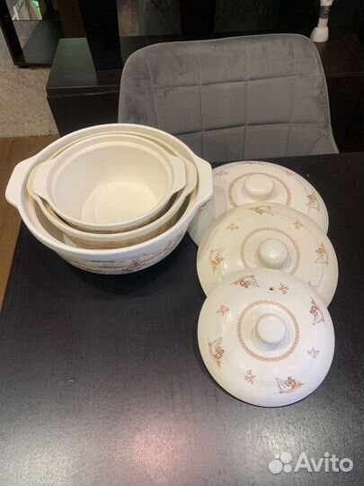 Кастрюля керамическая жаропрочная