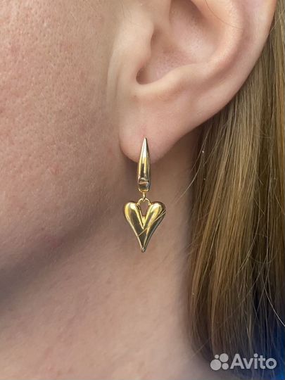 Серьги с сердцем