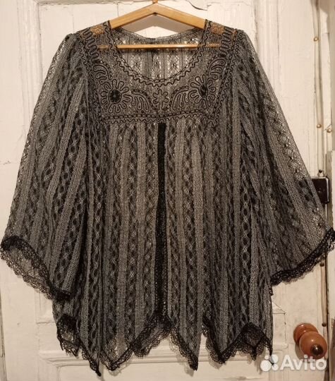 Блузка вязаная крючком хб ажурная размер 50-60