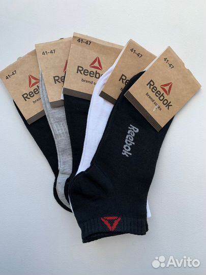 Носки reebok короткие 5 пар