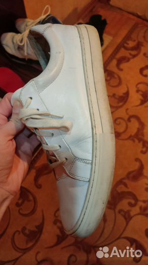 Мужские кожаные кеды 45