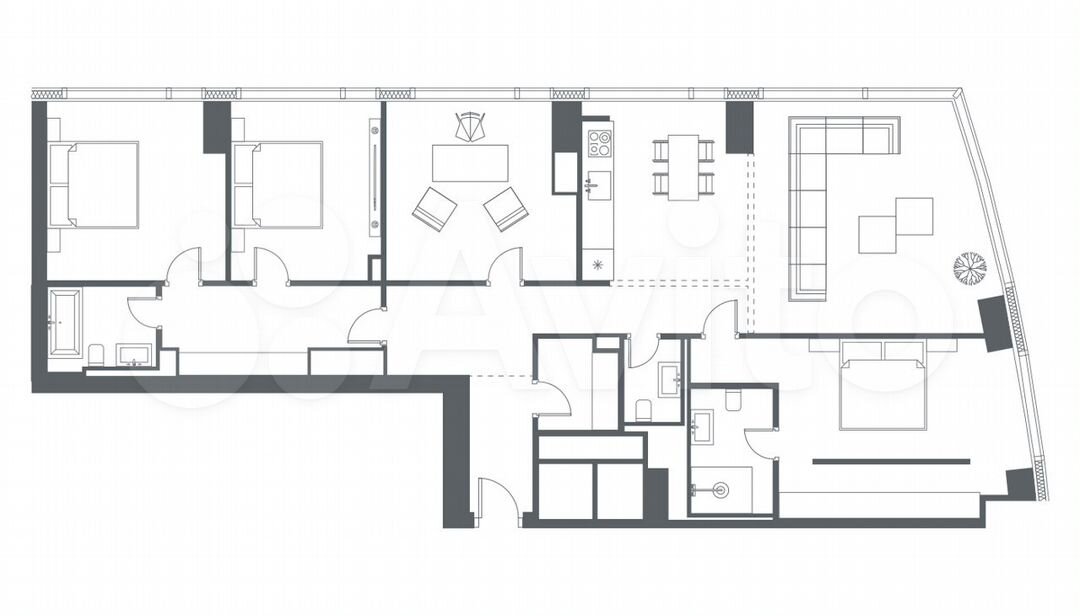 5-к. квартира, 162,3 м², 64/67 эт.