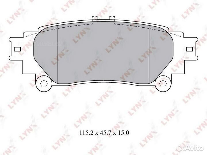Lynxauto BD-7597 Колодки тормозные дисковые зад
