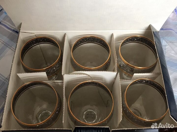 Фужеры цветной хрусталь