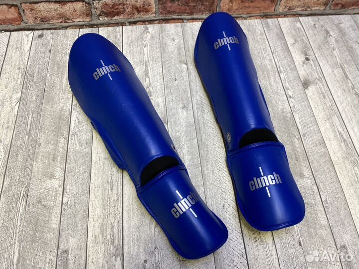 Защита голени и стопы Clinch Shin Instep Kick син