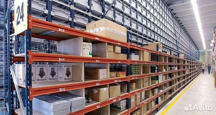 Складские полочные стеллажи для склада