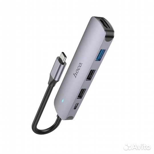 Type-C хаб 5в1 (USB-C + 2xUSB2.0 + USB3.0 + hdmi)