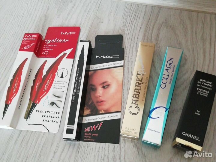 Подводка для глаз, карандаши для губ и глаз