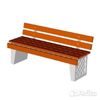 Скамья бетонная С9(2) С (настил-дерево)