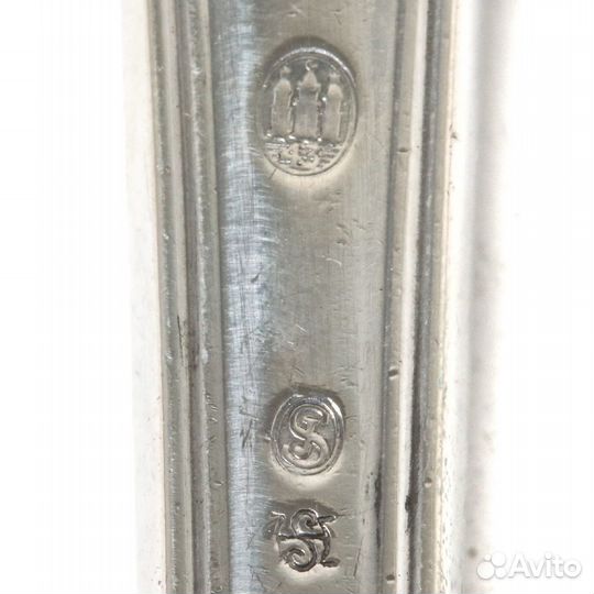 Обеденные ножи с серебряными ручками, 6 шт. Дания