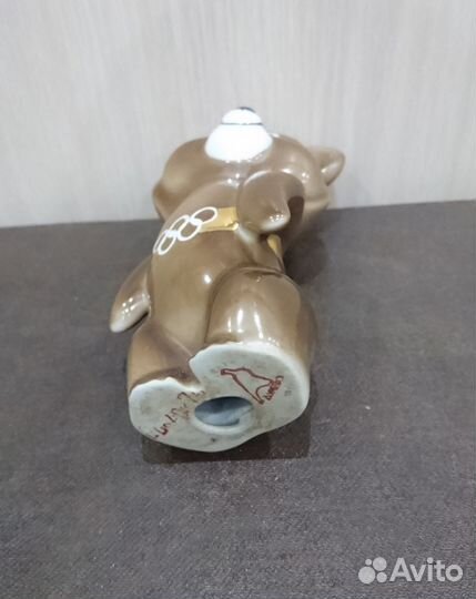 Олимпийский Мишка (Дулево) фарфор статуэтка 13 см