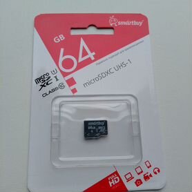 Карта памяти MicroSD 64GB Новая