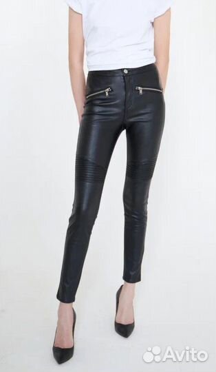 Брюки кожаные H&M