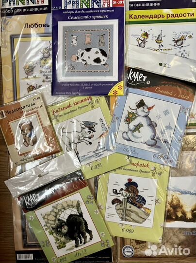 Наборы для вышивания крестом. Новые. Канва