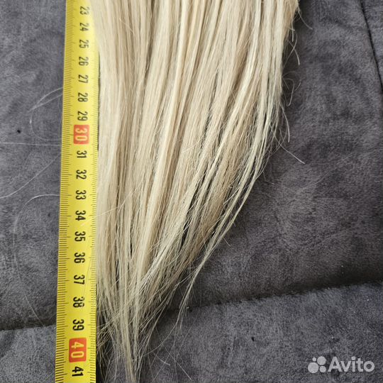 Волосы для наращивания 40 см блонд